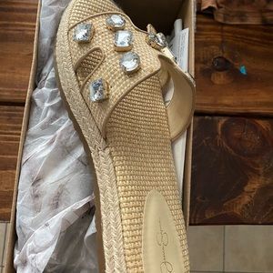 Jessica Simpson espadrille slide